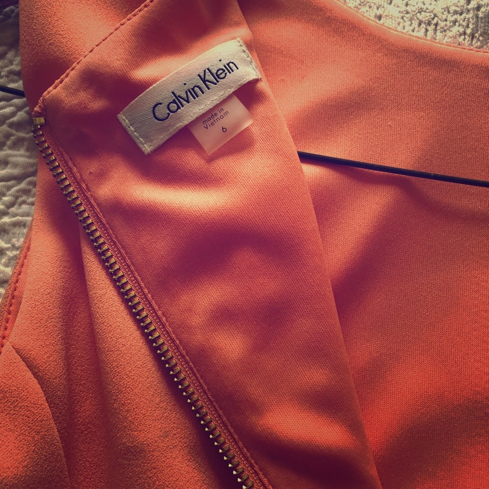 Orange work dress